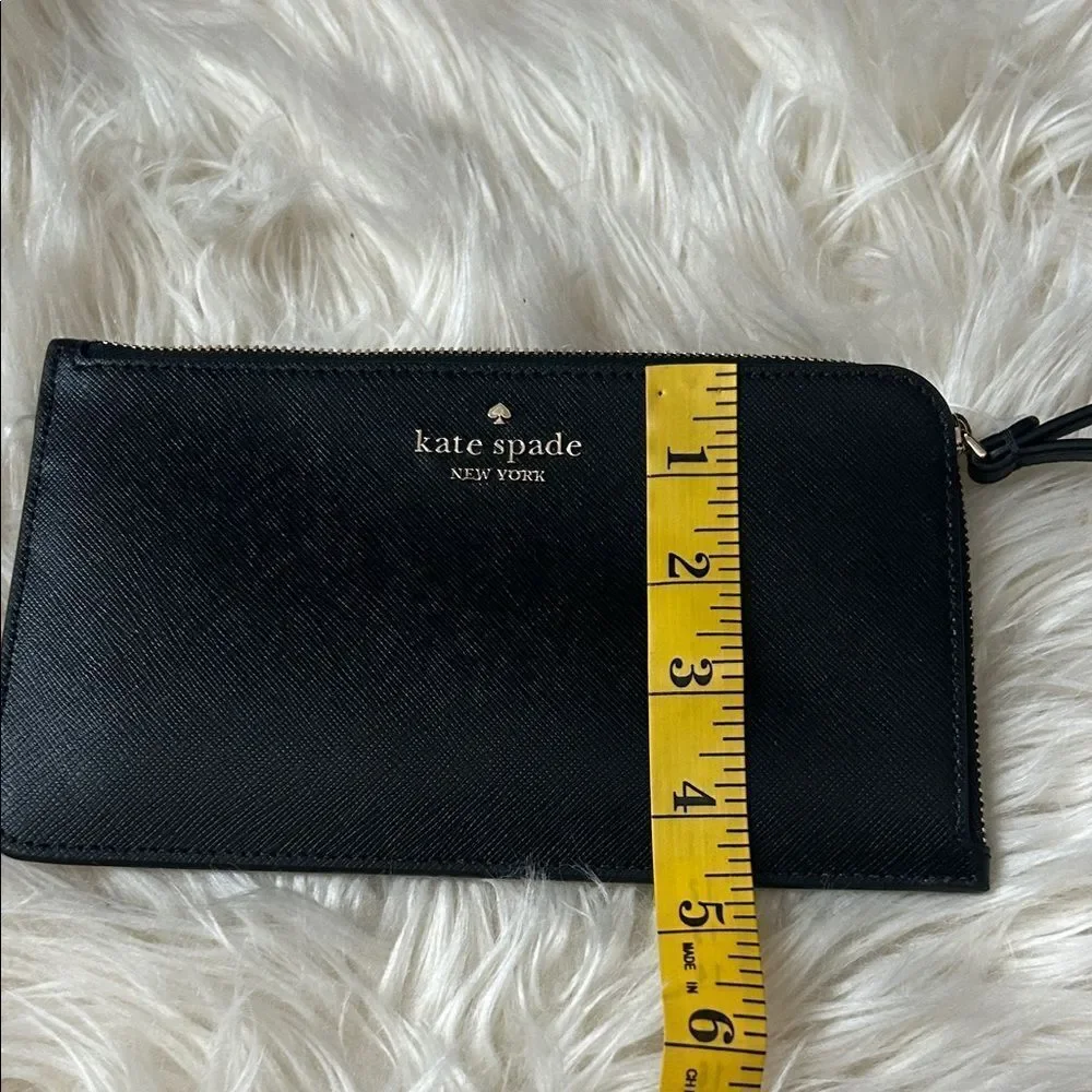 Kate Spade Black Leather wristlet brand new with tag